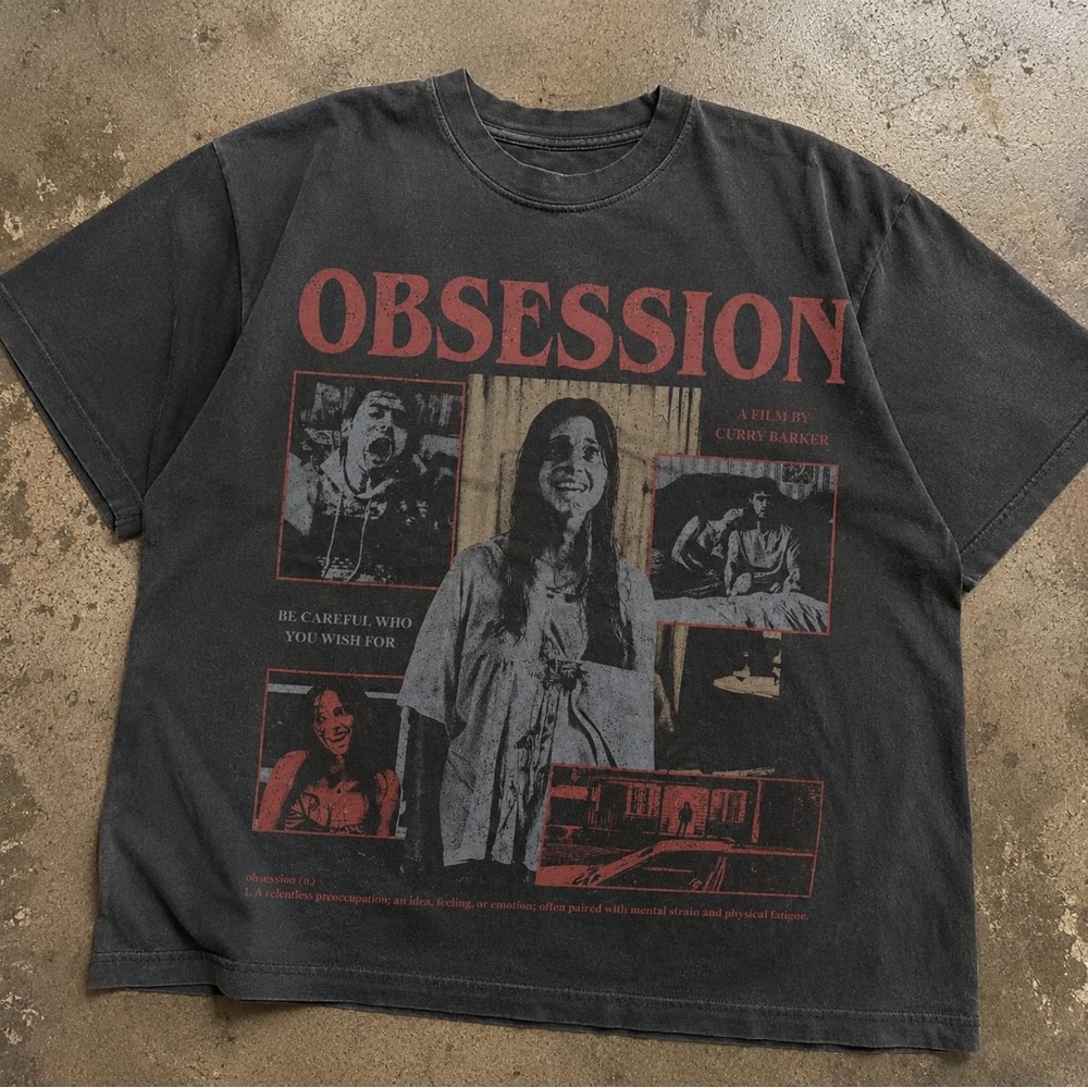 Gildan Black Short Sleeve "OBSESSION" Graphic Tee